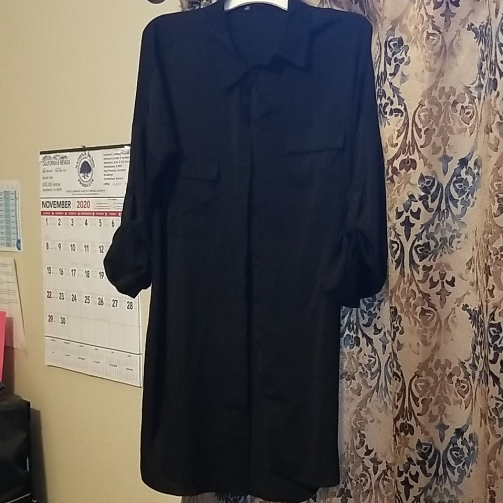 Lulu's - Button Up Long Dress Blouse